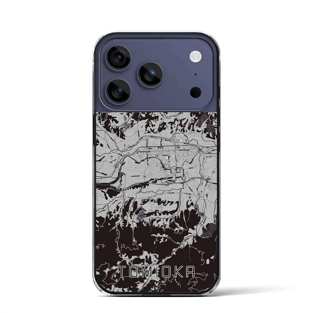 【富岡(群馬県)】地図柄iPhoneケース(クリアタイプ)