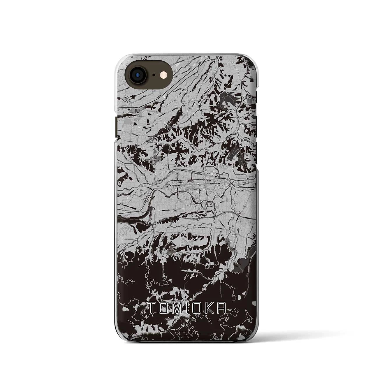 【富岡(群馬県)】地図柄iPhoneケース(クリアタイプ)