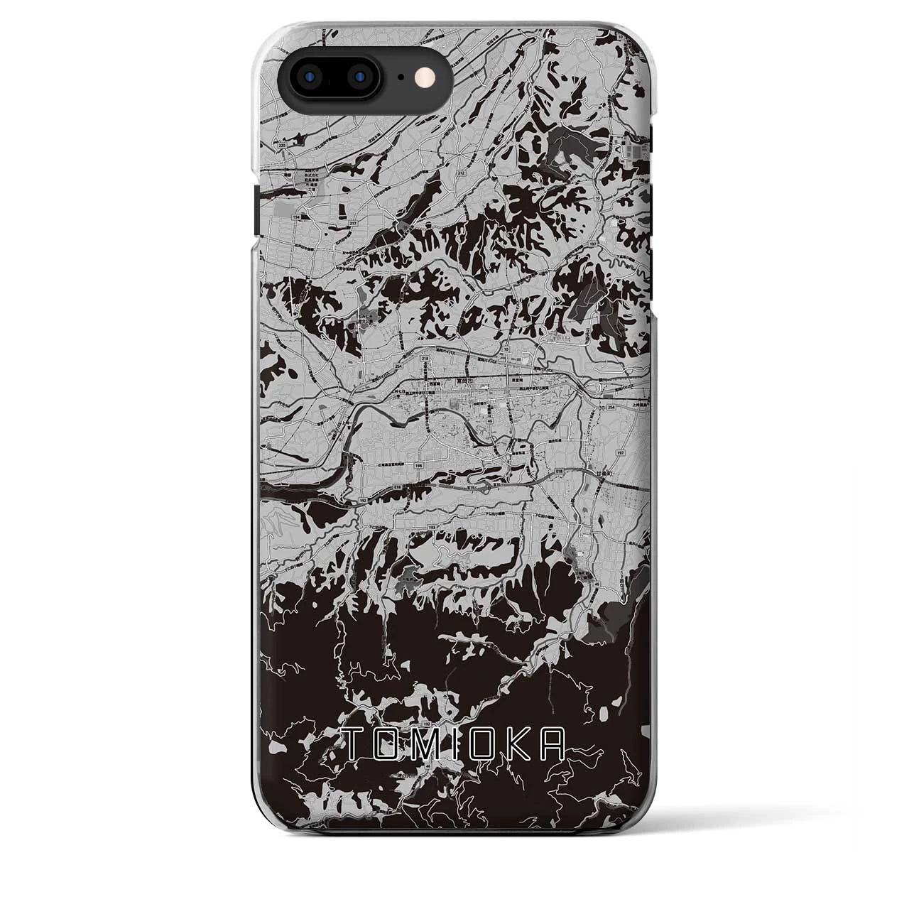 【富岡(群馬県)】地図柄iPhoneケース(クリアタイプ)