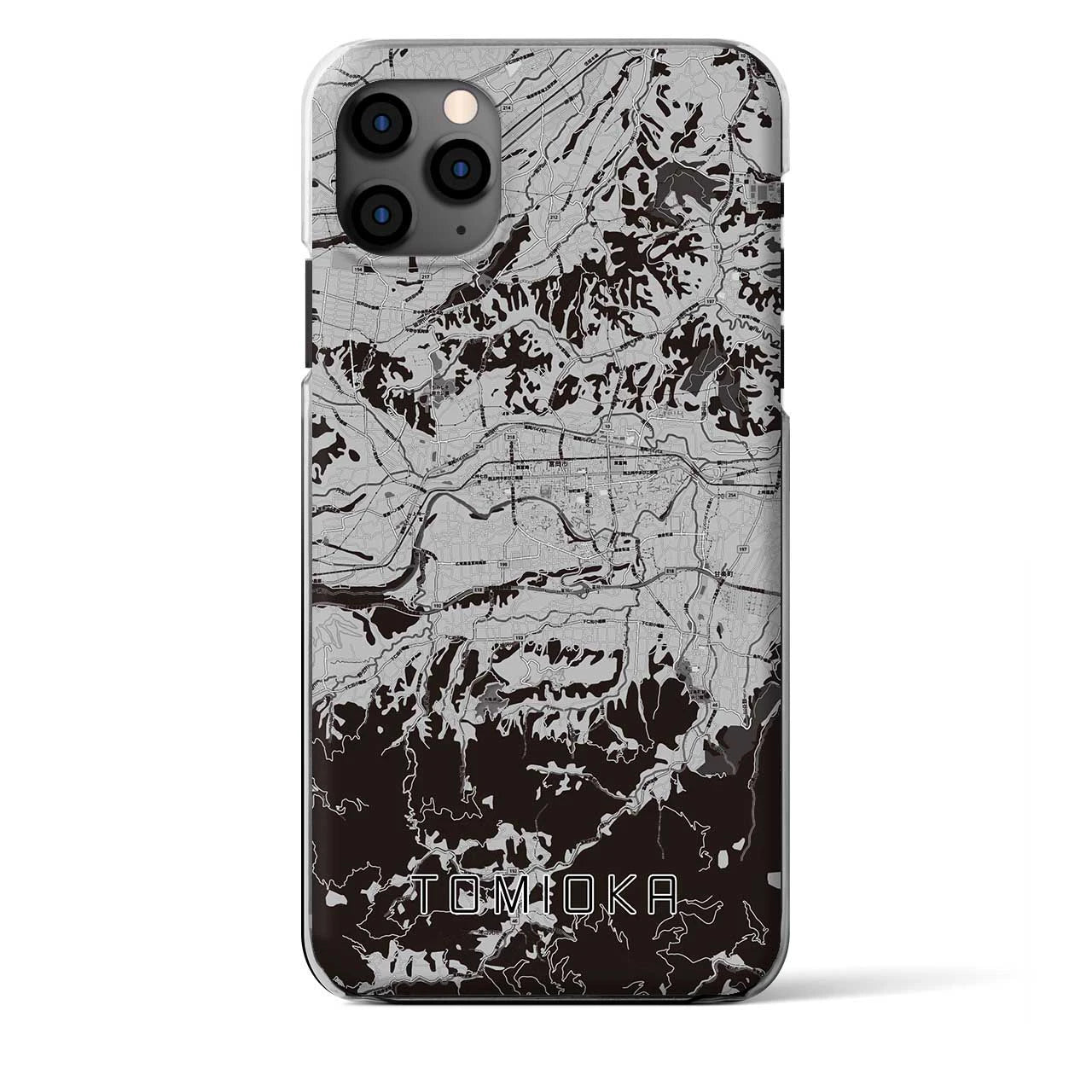 【富岡(群馬県)】地図柄iPhoneケース(クリアタイプ)