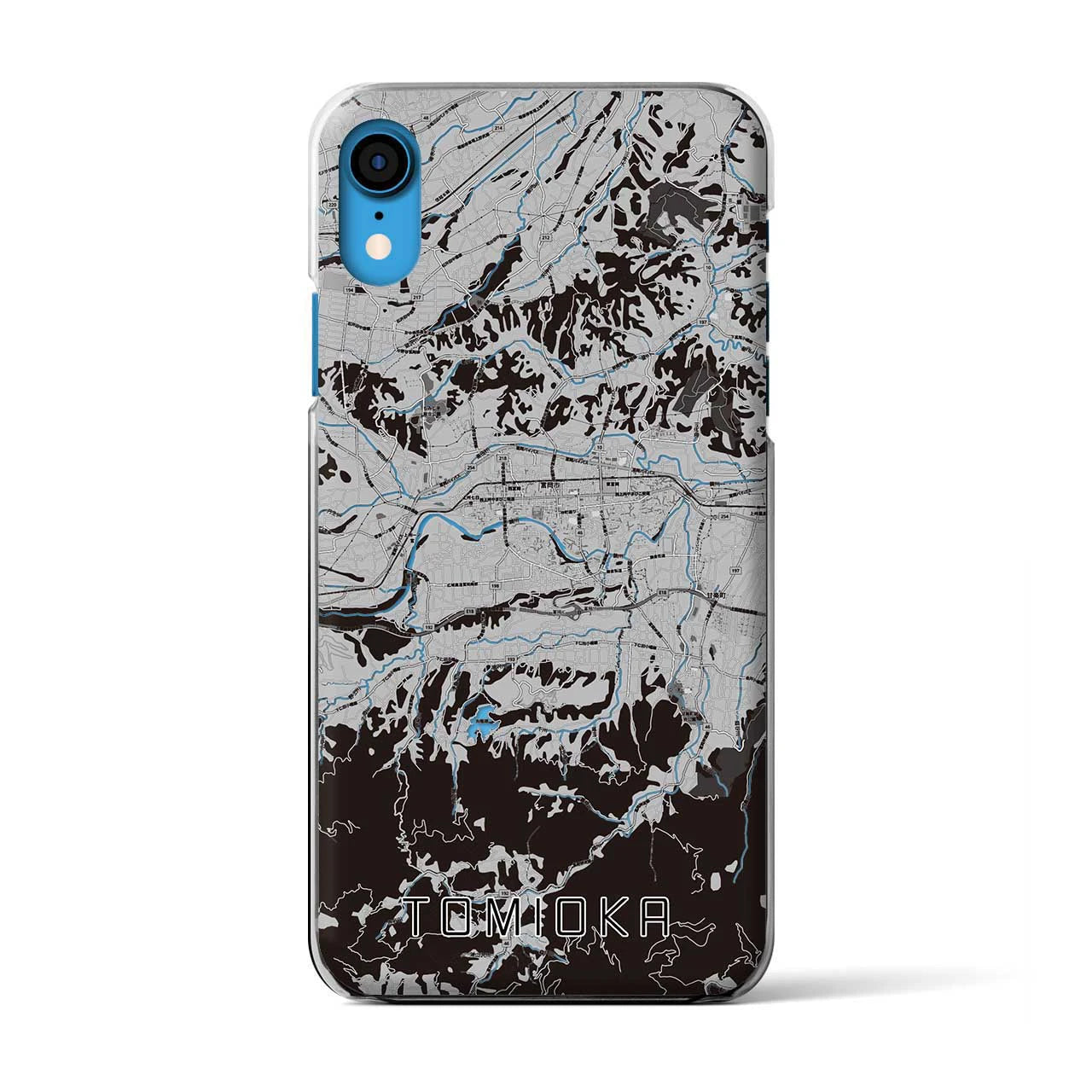 【富岡(群馬県)】地図柄iPhoneケース(クリアタイプ)