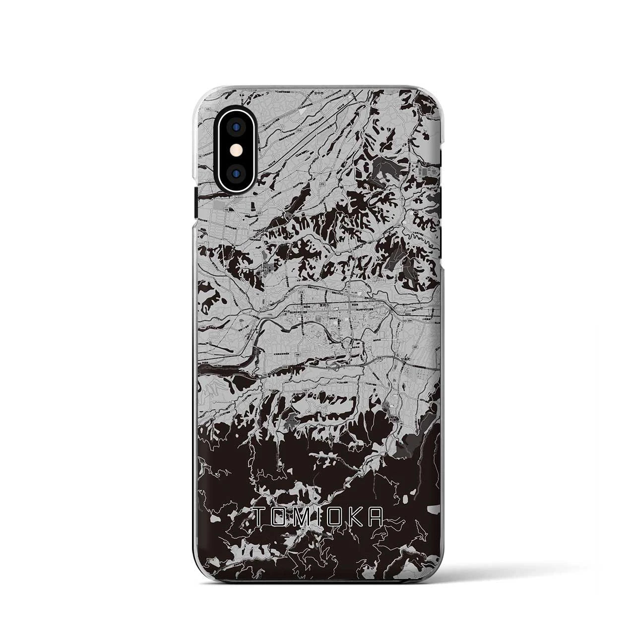 【富岡(群馬県)】地図柄iPhoneケース(クリアタイプ)