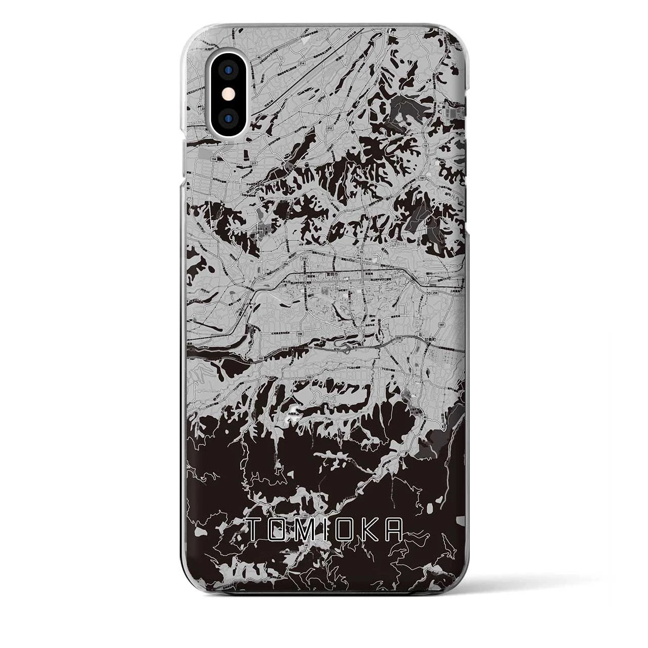 【富岡(群馬県)】地図柄iPhoneケース(クリアタイプ)