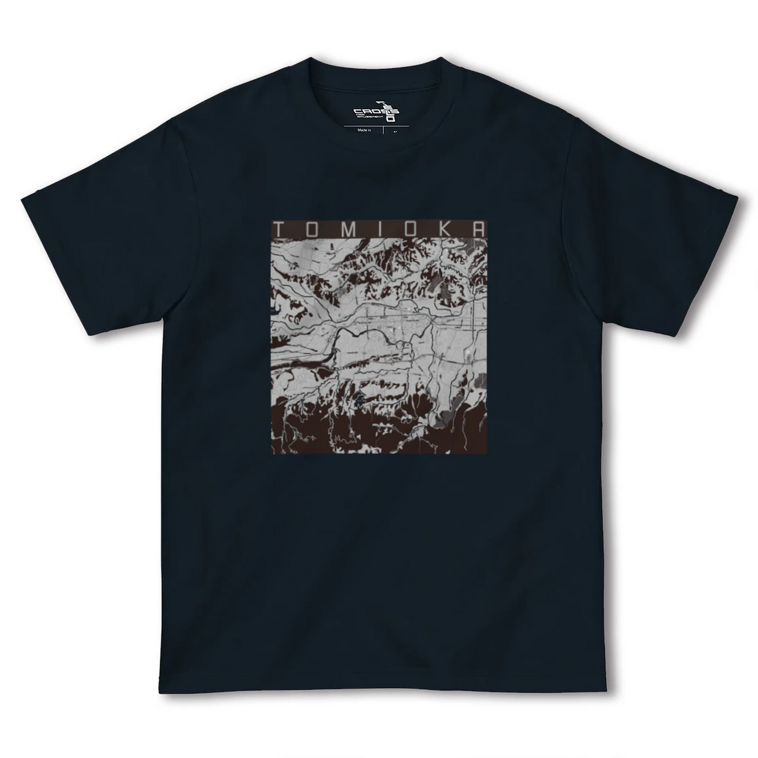 【富岡(群馬県)】地図柄ヘビーウェイトTシャツ