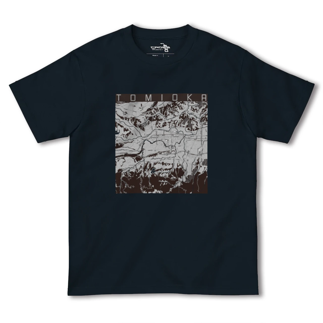 【富岡(群馬県)】地図柄ヘビーウェイトTシャツ