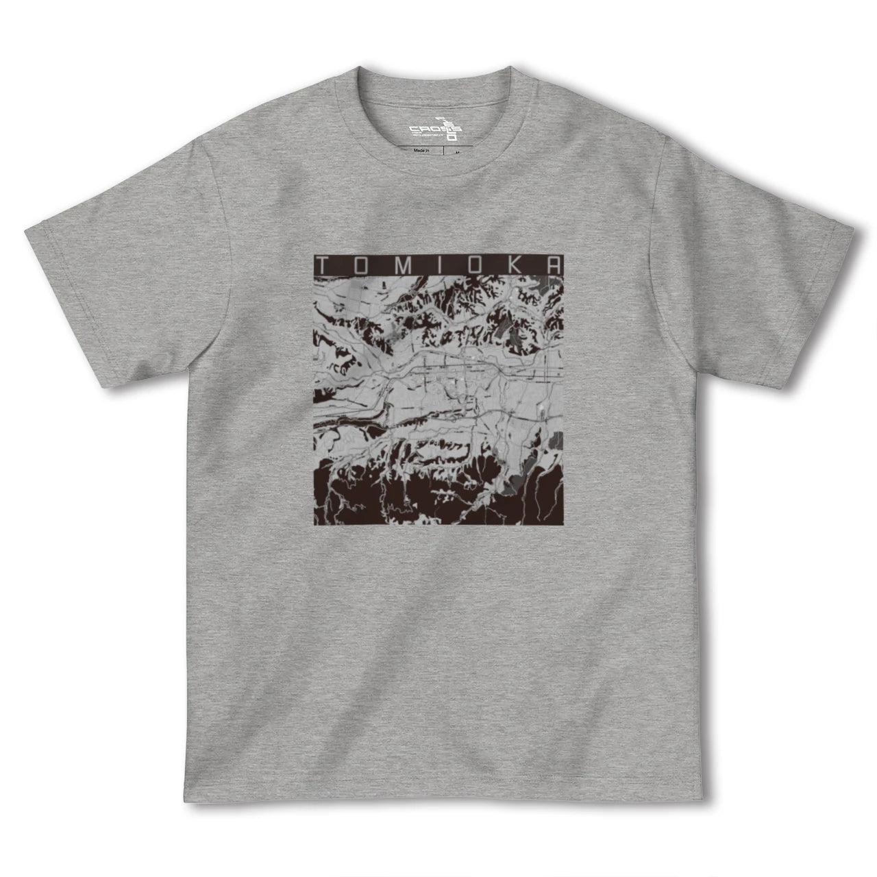 【富岡(群馬県)】地図柄ヘビーウェイトTシャツ