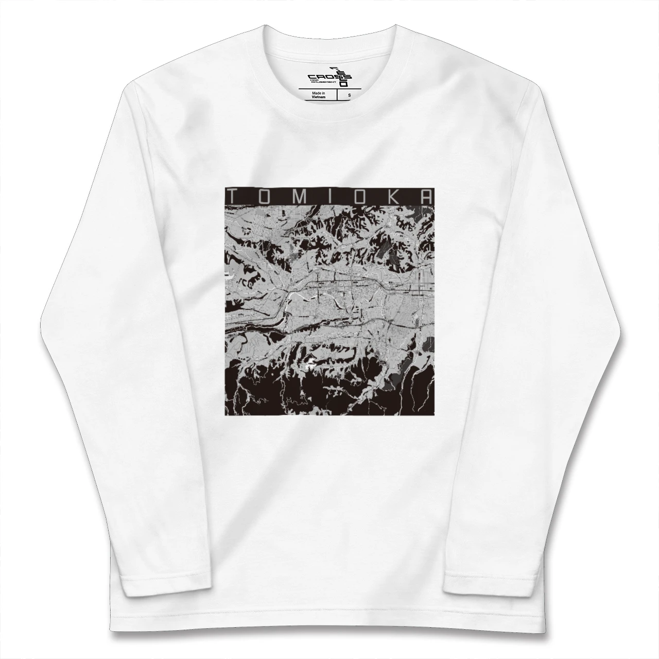 【富岡(群馬県)】地図柄ロングスリーブTシャツ