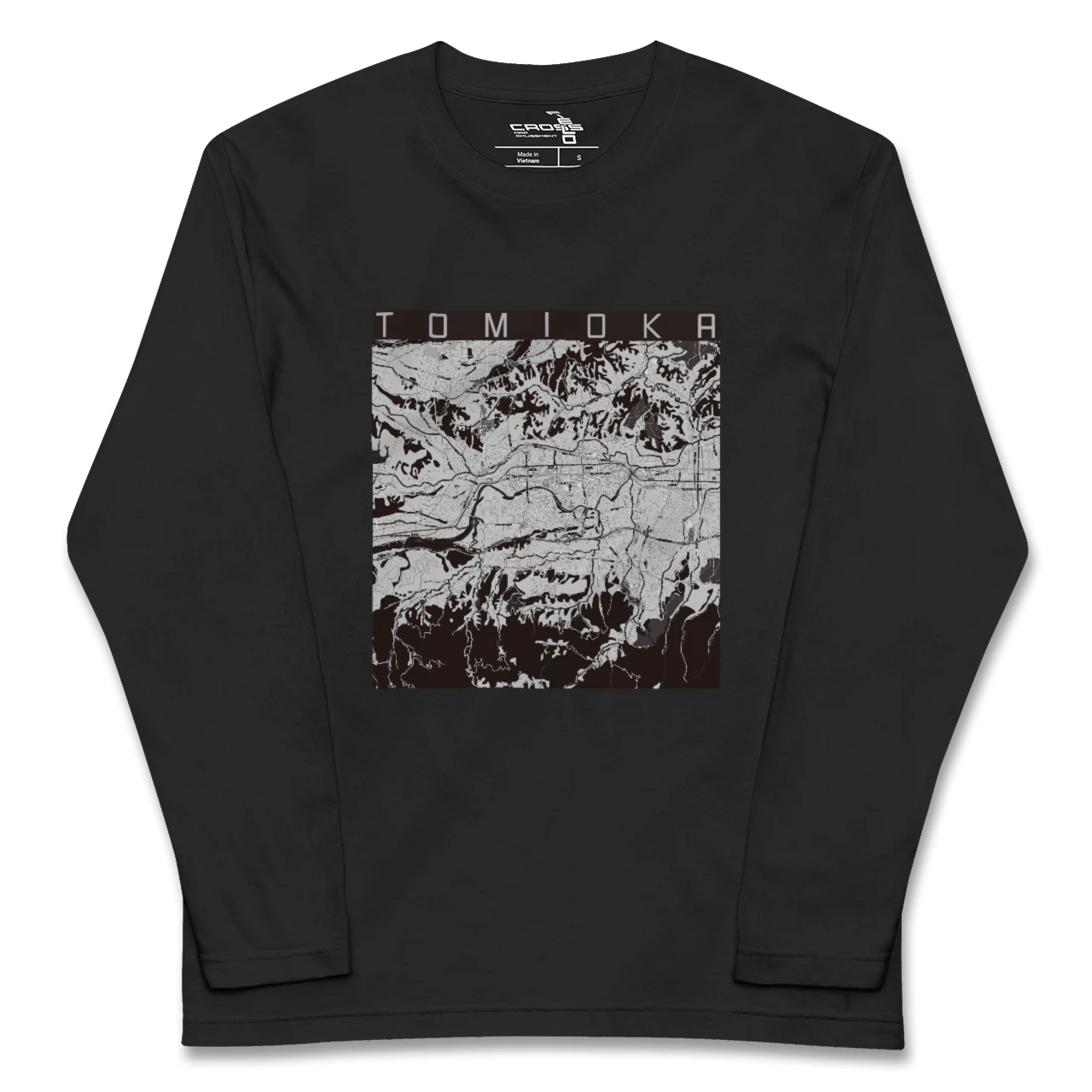 【富岡(群馬県)】地図柄ロングスリーブTシャツ