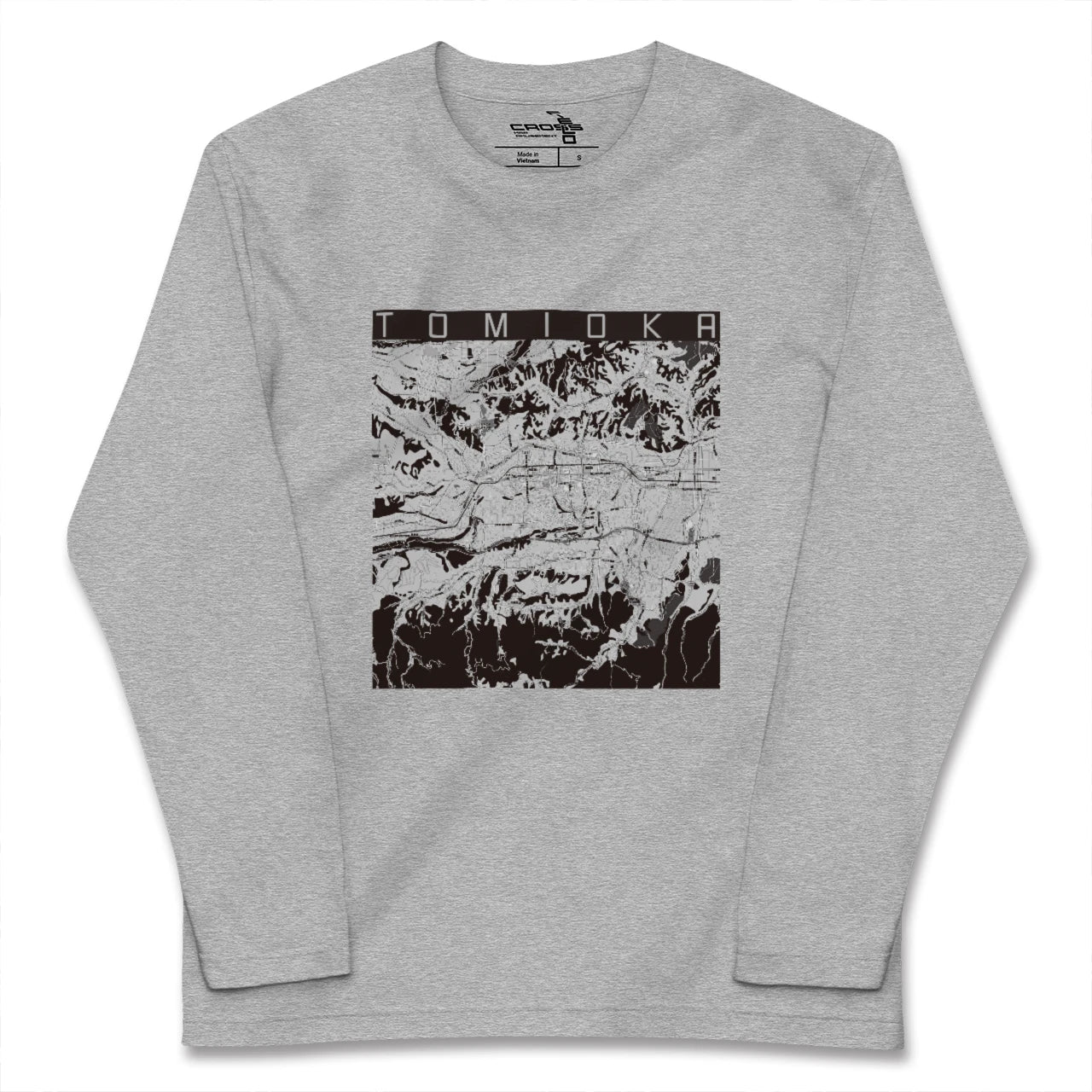 【富岡(群馬県)】地図柄ロングスリーブTシャツ