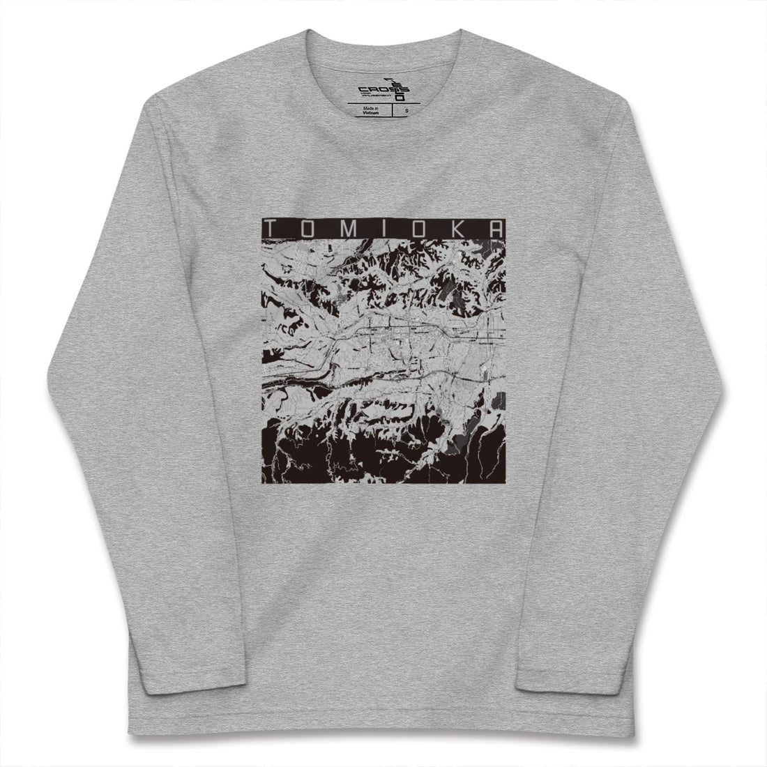 【富岡(群馬県)】地図柄ロングスリーブTシャツ