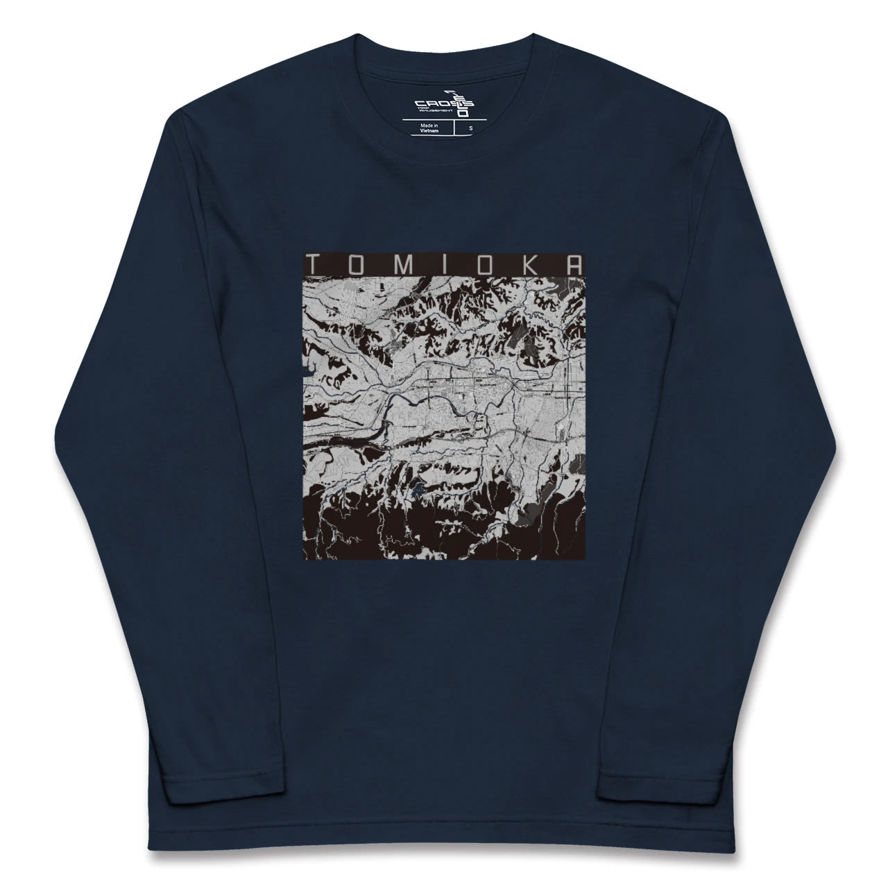 【富岡(群馬県)】地図柄ロングスリーブTシャツ