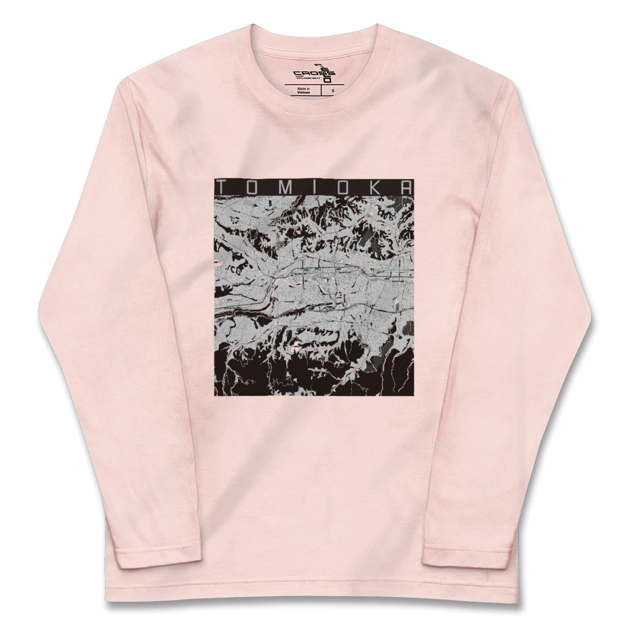 【富岡(群馬県)】地図柄ロングスリーブTシャツ