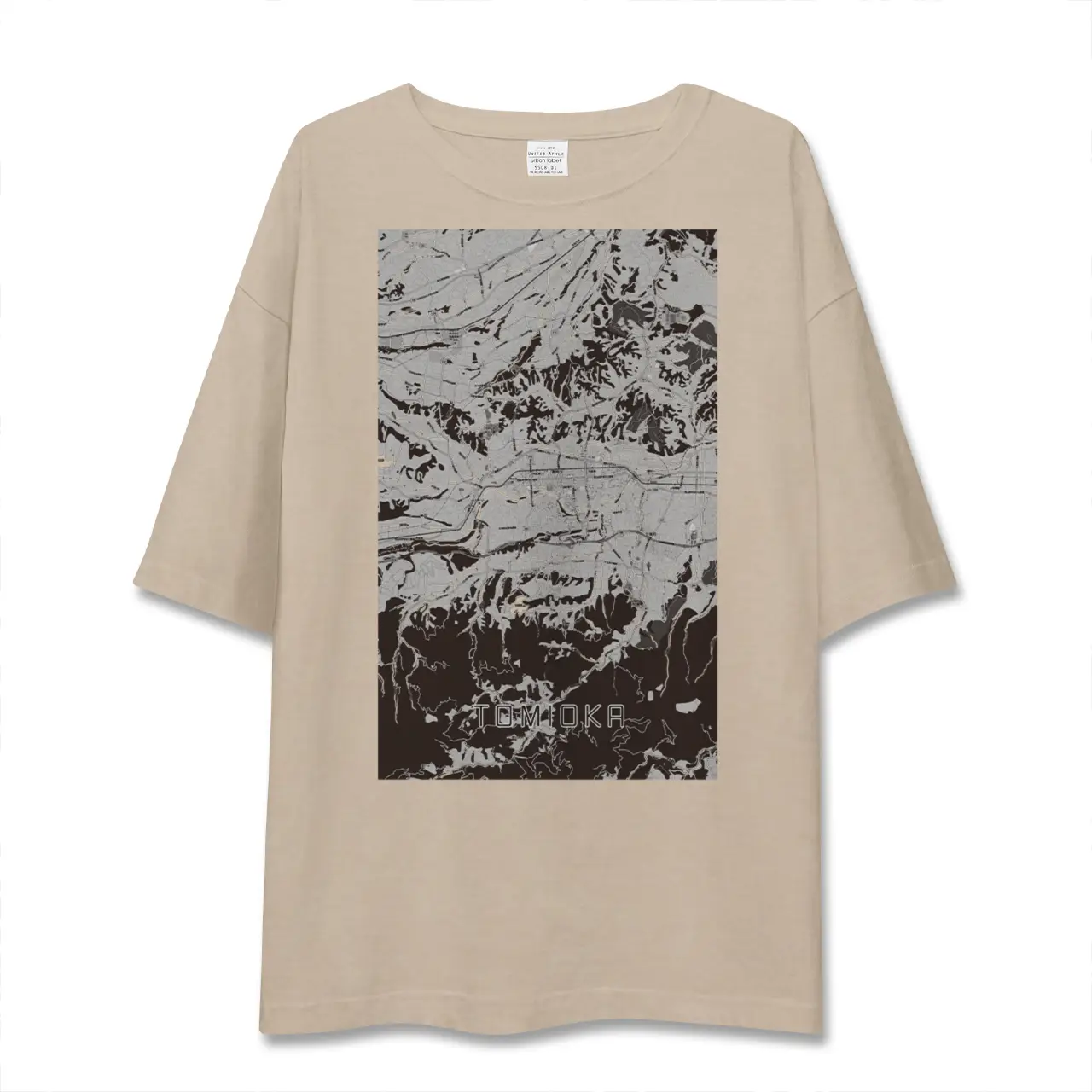 【富岡(群馬県)】地図柄ビッグシルエットTシャツ