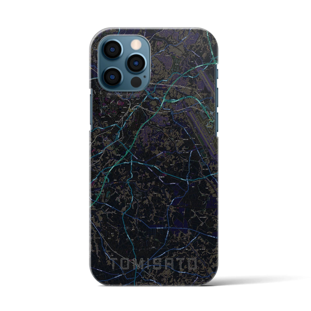 【富里(千葉県)】地図柄iPhoneケース(バックカバータイプ)