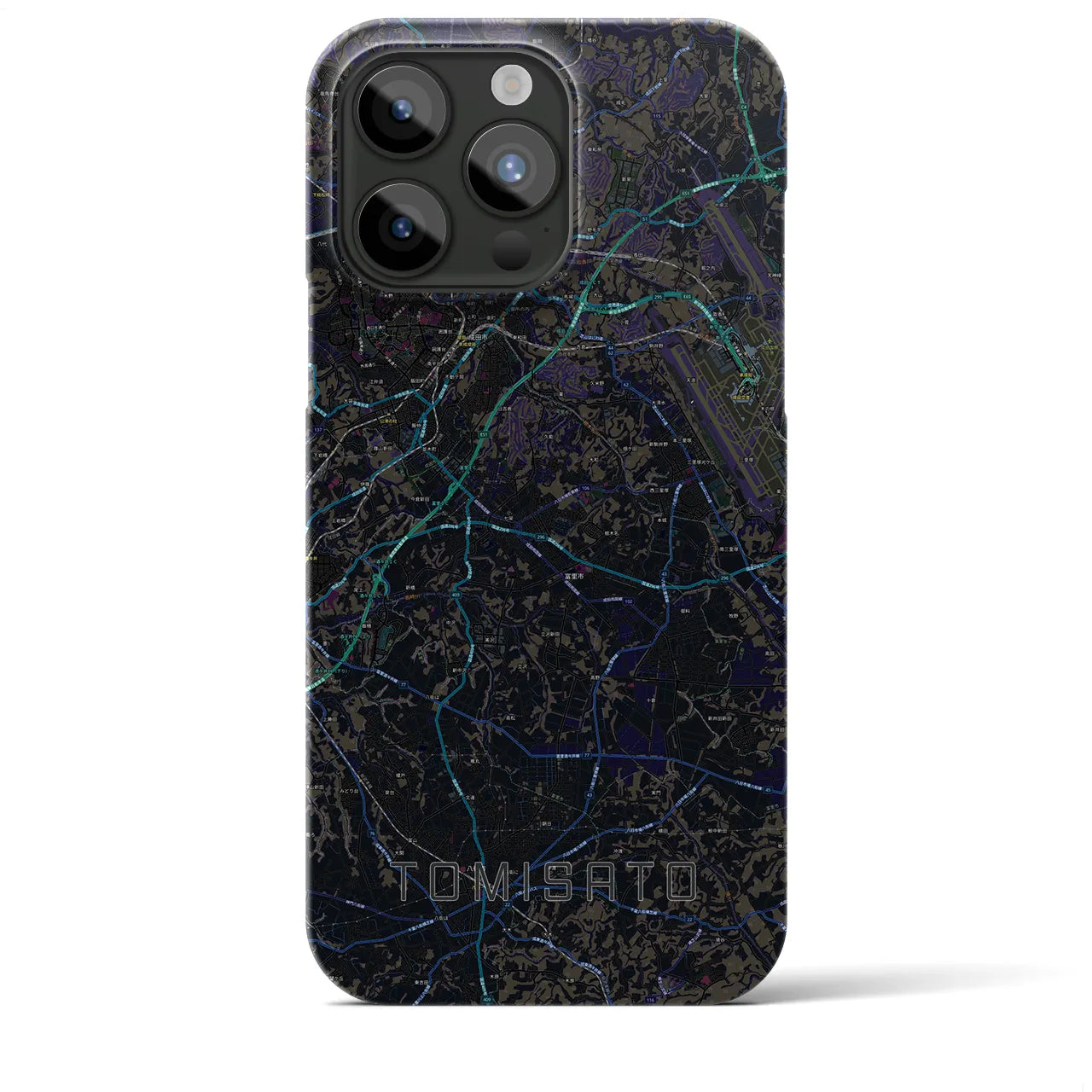 【富里(千葉県)】地図柄iPhoneケース(バックカバータイプ)