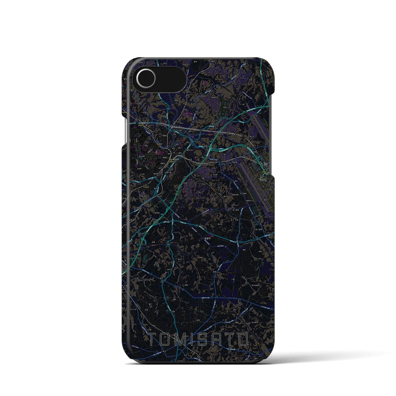 【富里(千葉県)】地図柄iPhoneケース(バックカバータイプ)