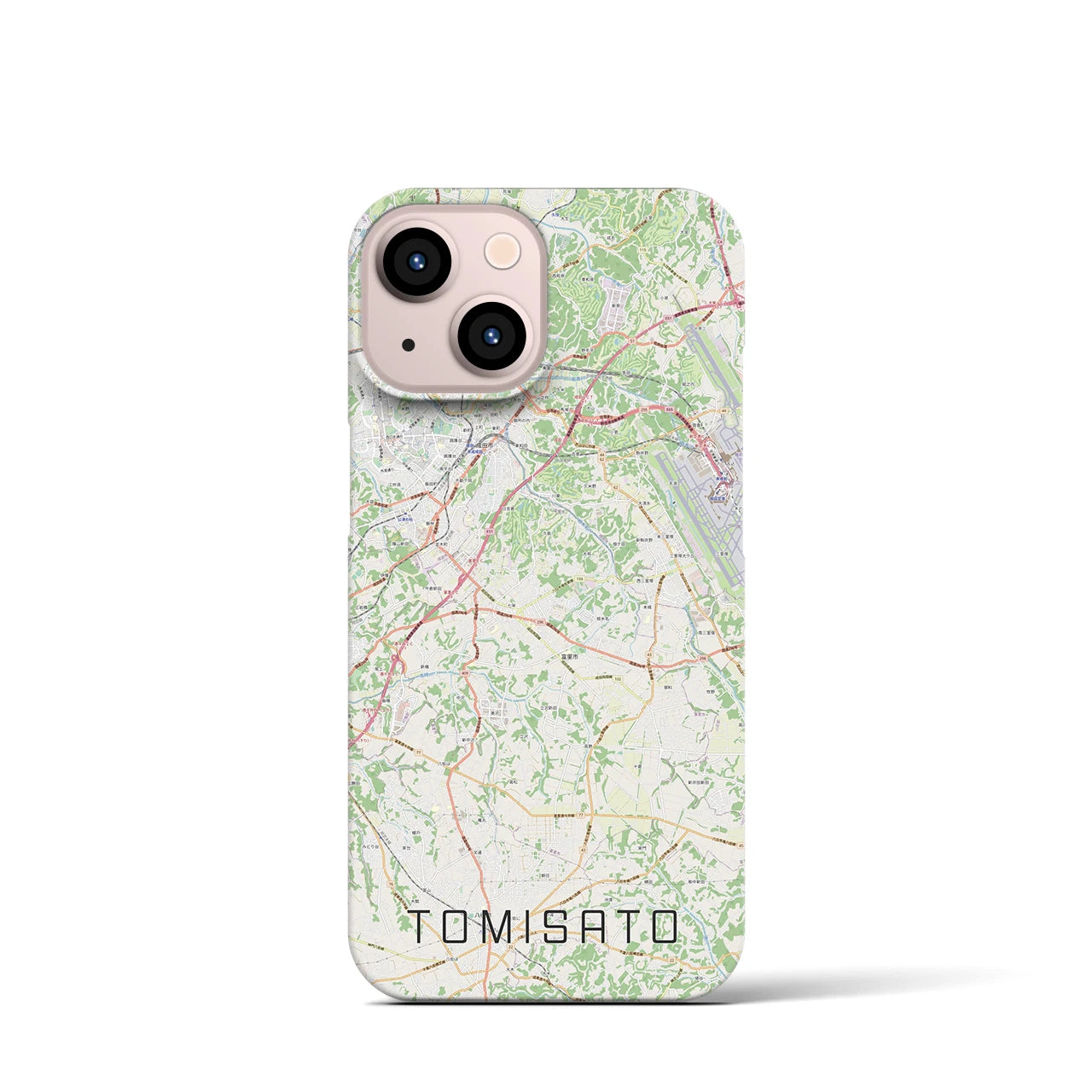 【富里(千葉県)】地図柄iPhoneケース(バックカバータイプ)