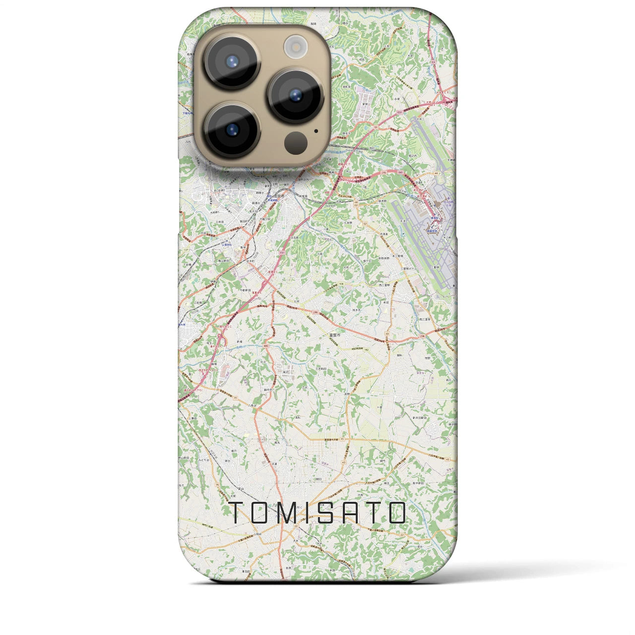 【富里(千葉県)】地図柄iPhoneケース(バックカバータイプ)