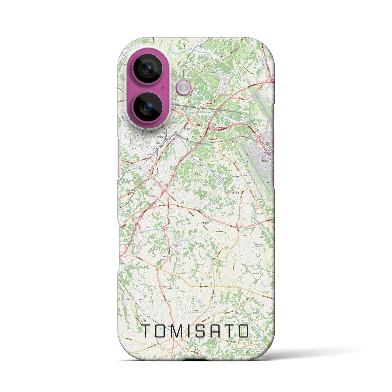 【富里(千葉県)】地図柄iPhoneケース(バックカバータイプ)