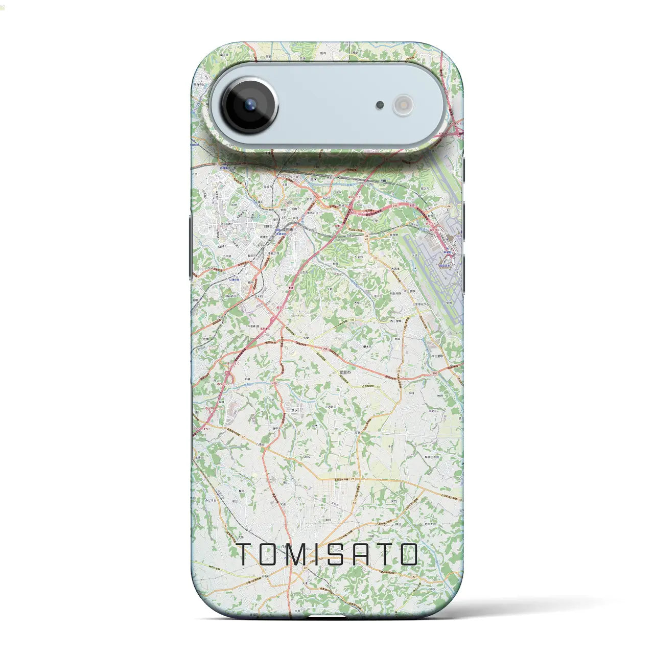 【富里(千葉県)】地図柄iPhoneケース(バックカバータイプ)ブラック・iPhone 17 Pro Max 用