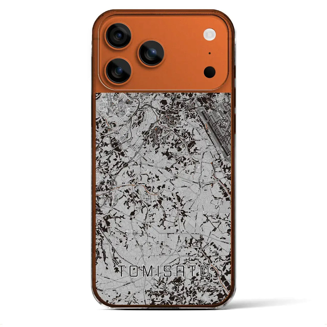 【富里(千葉県)】地図柄iPhoneケース(クリアタイプ)