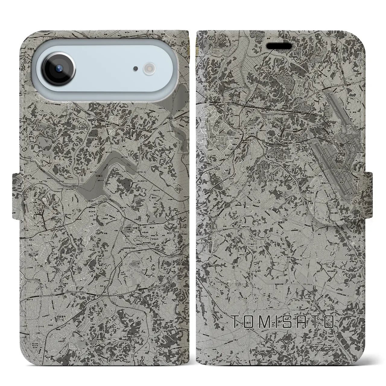 【富里(千葉県)】地図柄iPhoneケース(手帳タイプ)