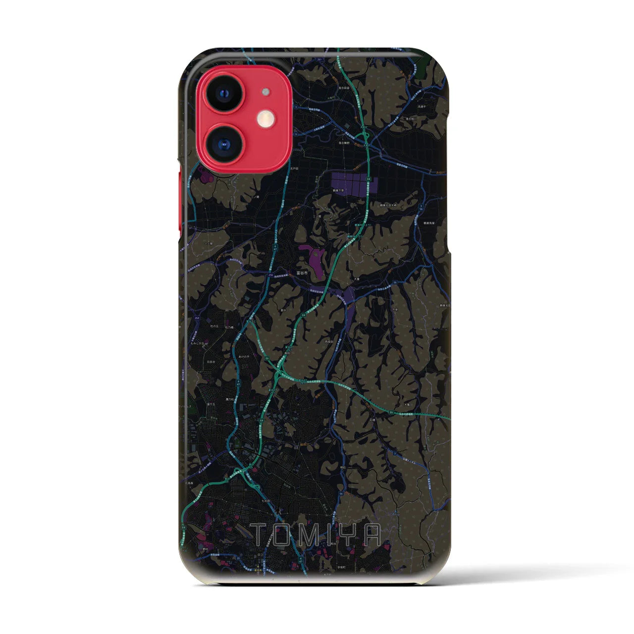 【富谷(宮城県)】地図柄iPhoneケース(バックカバータイプ)