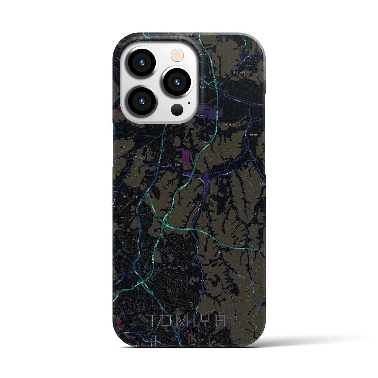 【富谷(宮城県)】地図柄iPhoneケース(バックカバータイプ)