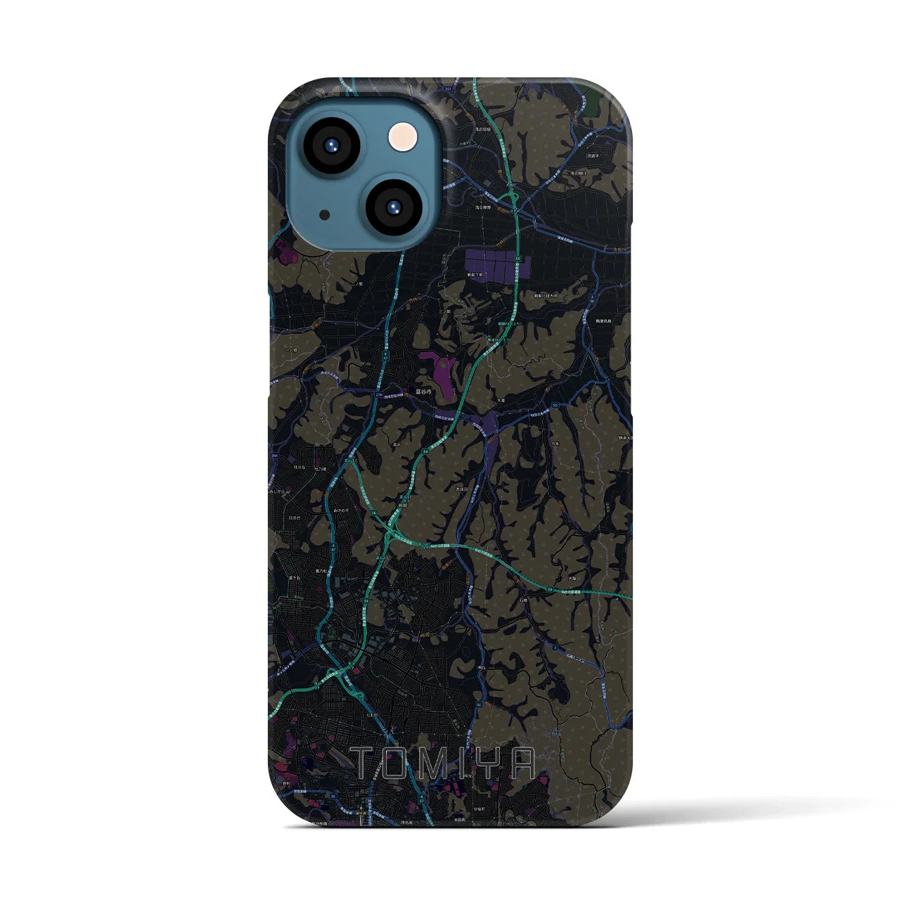 【富谷(宮城県)】地図柄iPhoneケース(バックカバータイプ)