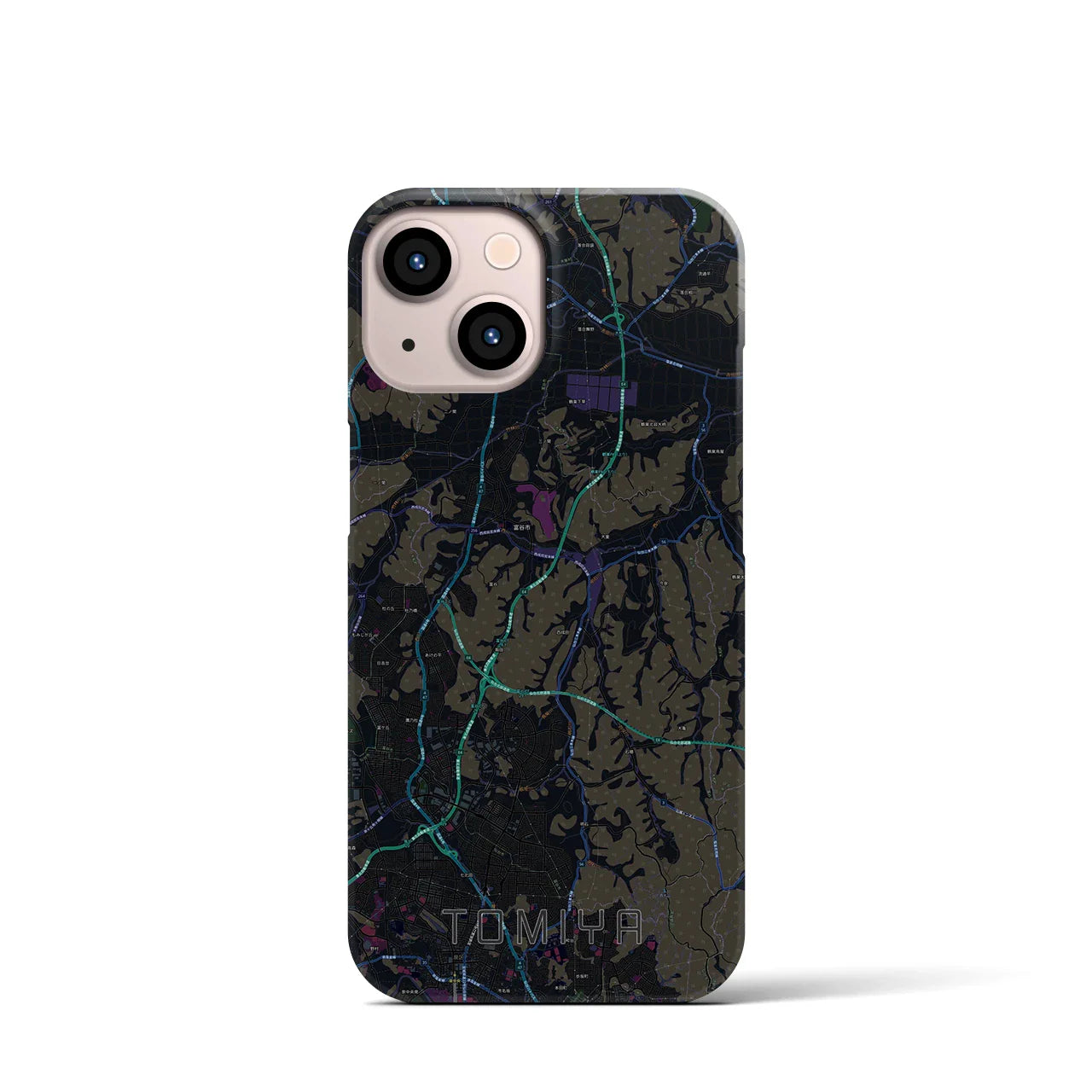 【富谷(宮城県)】地図柄iPhoneケース(バックカバータイプ)
