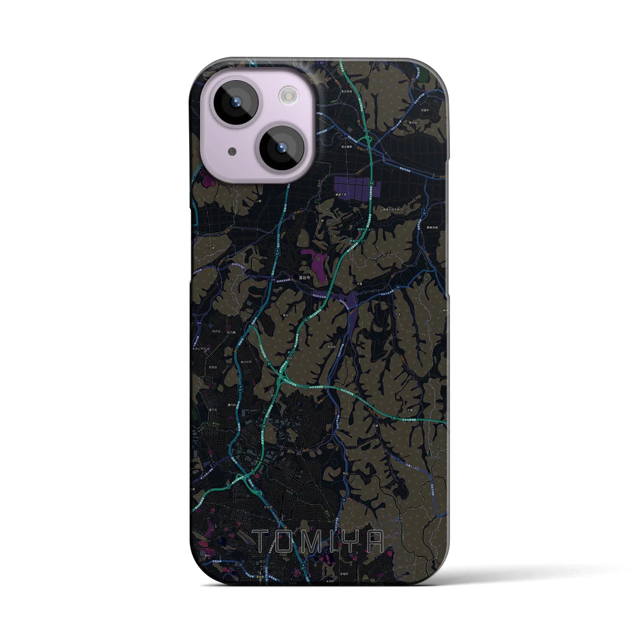 【富谷(宮城県)】地図柄iPhoneケース(バックカバータイプ)