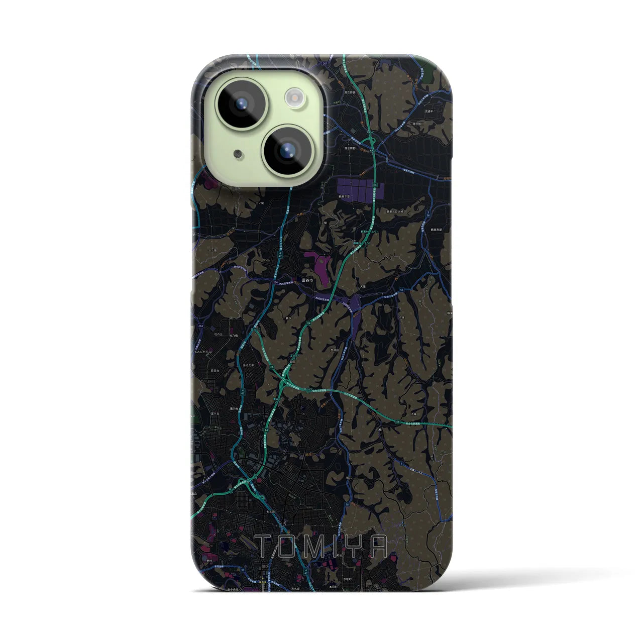 【富谷(宮城県)】地図柄iPhoneケース(バックカバータイプ)