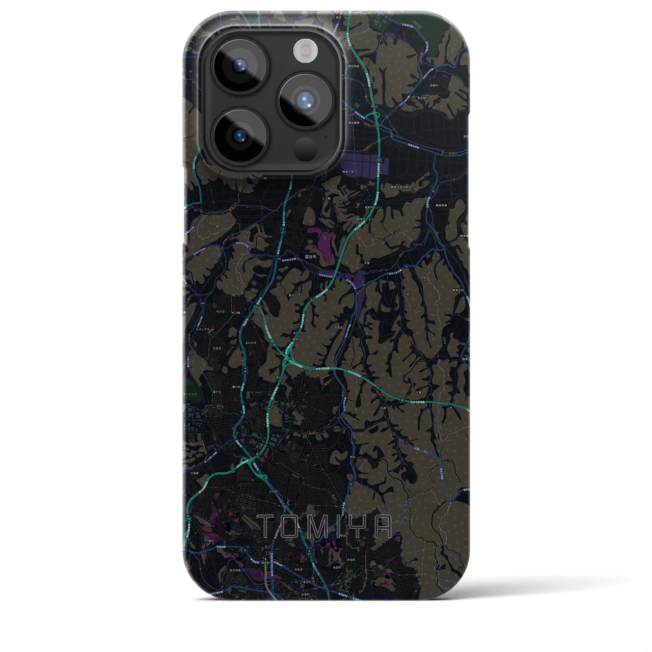 【富谷(宮城県)】地図柄iPhoneケース(バックカバータイプ)