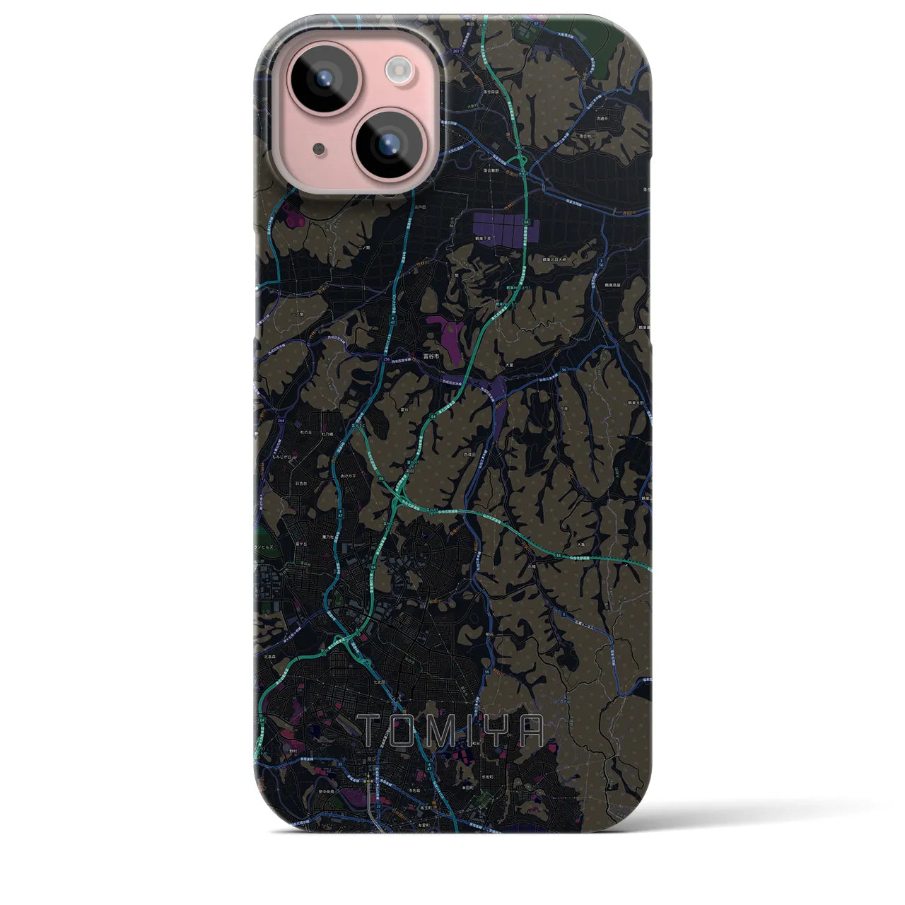 【富谷(宮城県)】地図柄iPhoneケース(バックカバータイプ)