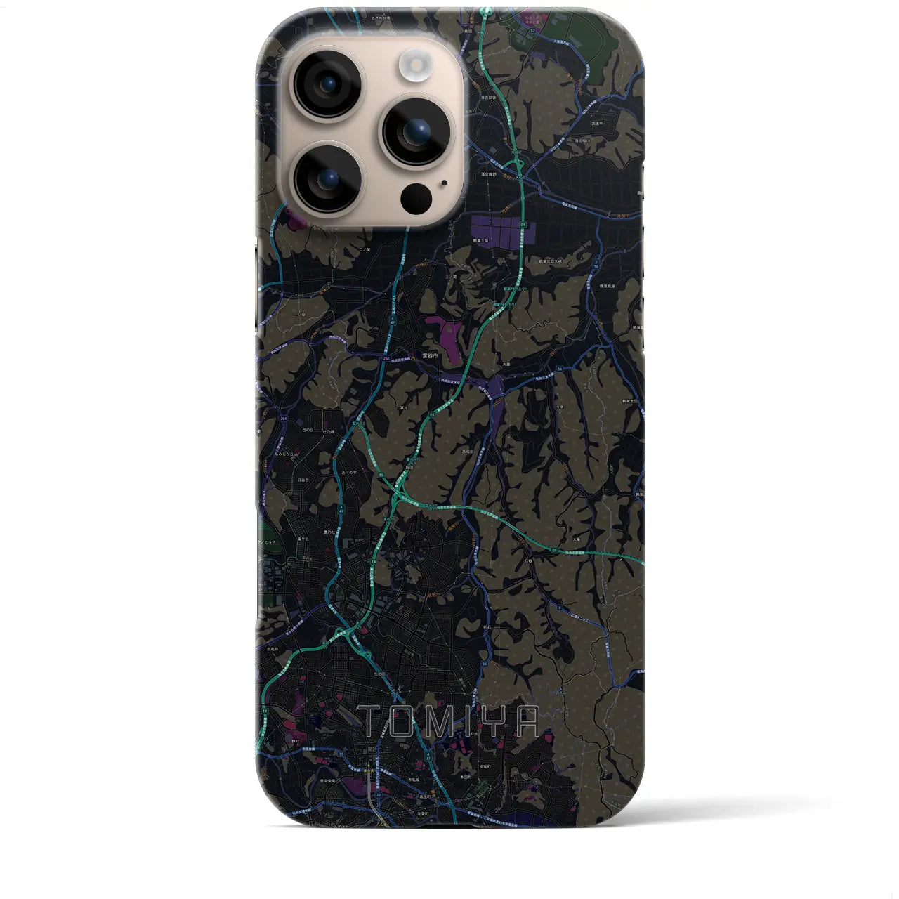 【富谷(宮城県)】地図柄iPhoneケース(バックカバータイプ)