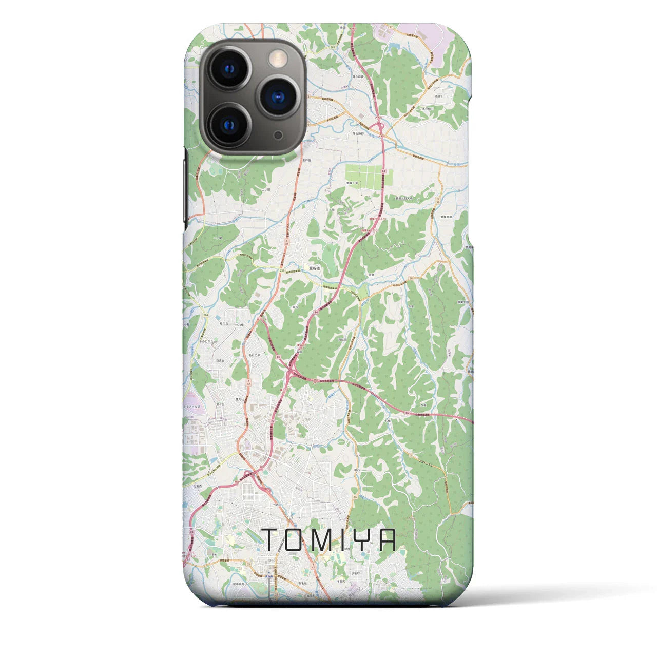 【富谷(宮城県)】地図柄iPhoneケース(バックカバータイプ)