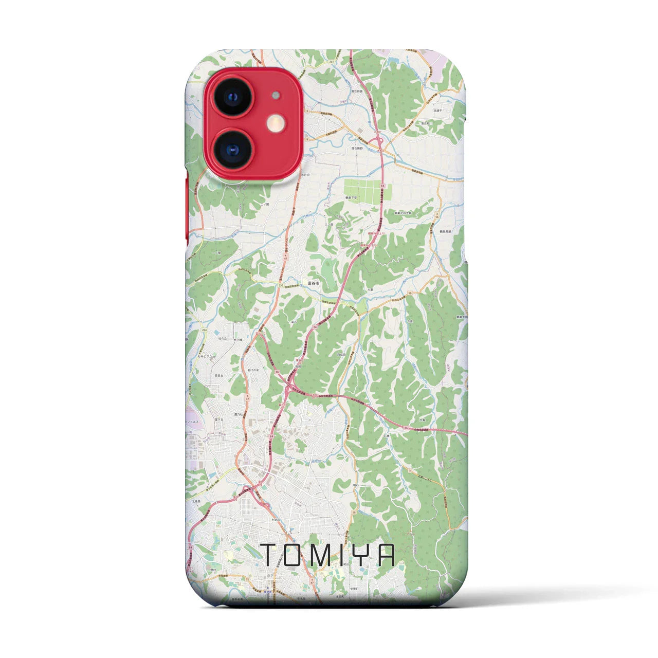 【富谷(宮城県)】地図柄iPhoneケース(バックカバータイプ)