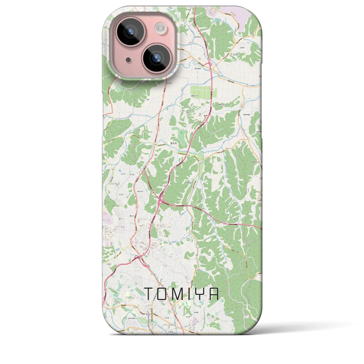 【富谷(宮城県)】地図柄iPhoneケース(バックカバータイプ)