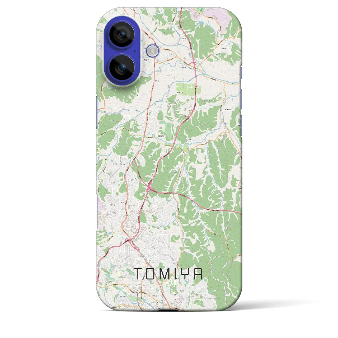 【富谷(宮城県)】地図柄iPhoneケース(バックカバータイプ)ナチュラル・iPhone 16 Pro Max 用