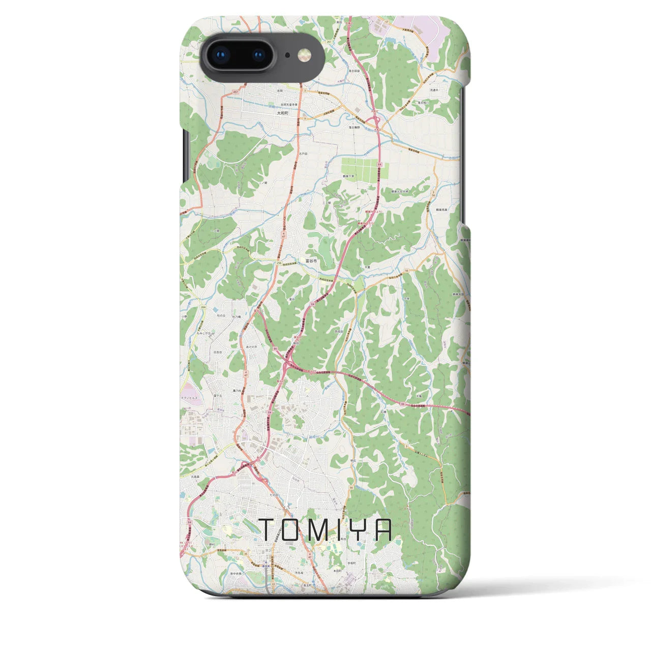 【富谷(宮城県)】地図柄iPhoneケース(バックカバータイプ)
