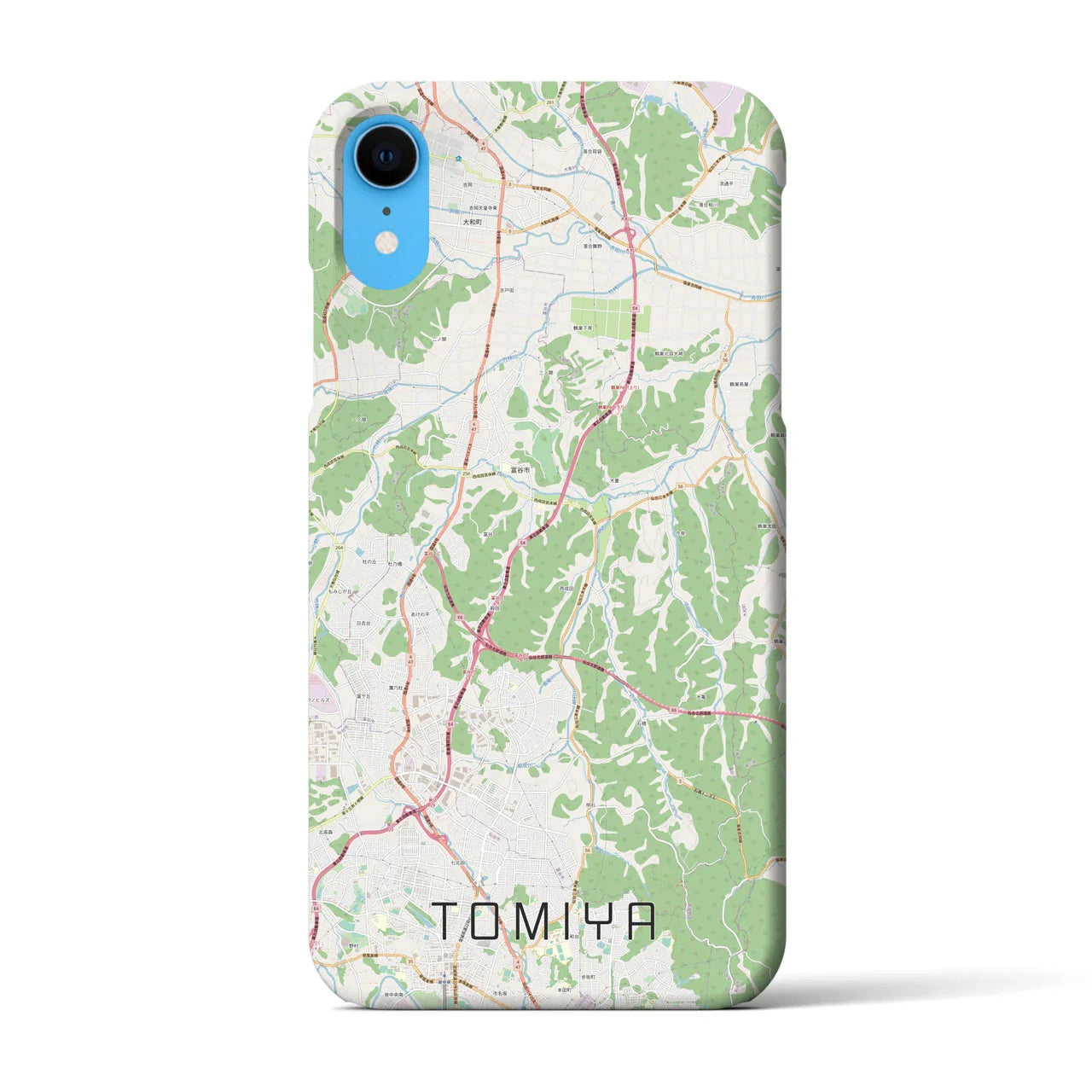 【富谷(宮城県)】地図柄iPhoneケース(バックカバータイプ)
