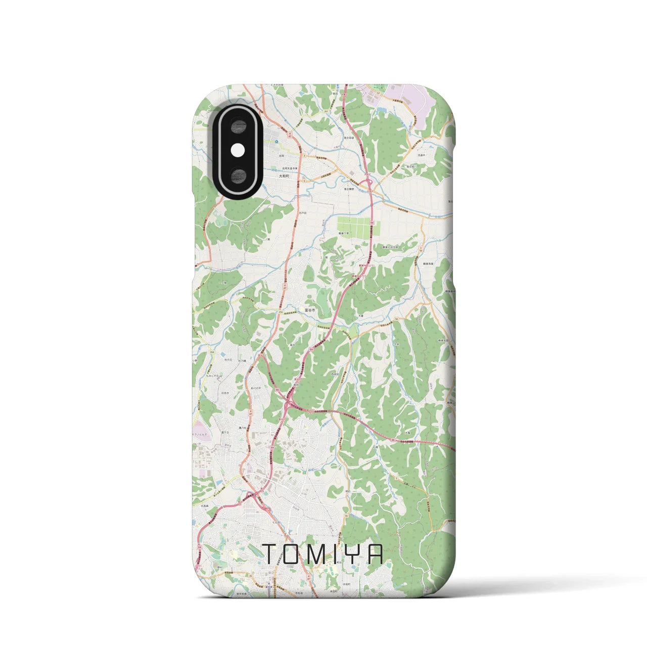 【富谷(宮城県)】地図柄iPhoneケース(バックカバータイプ)