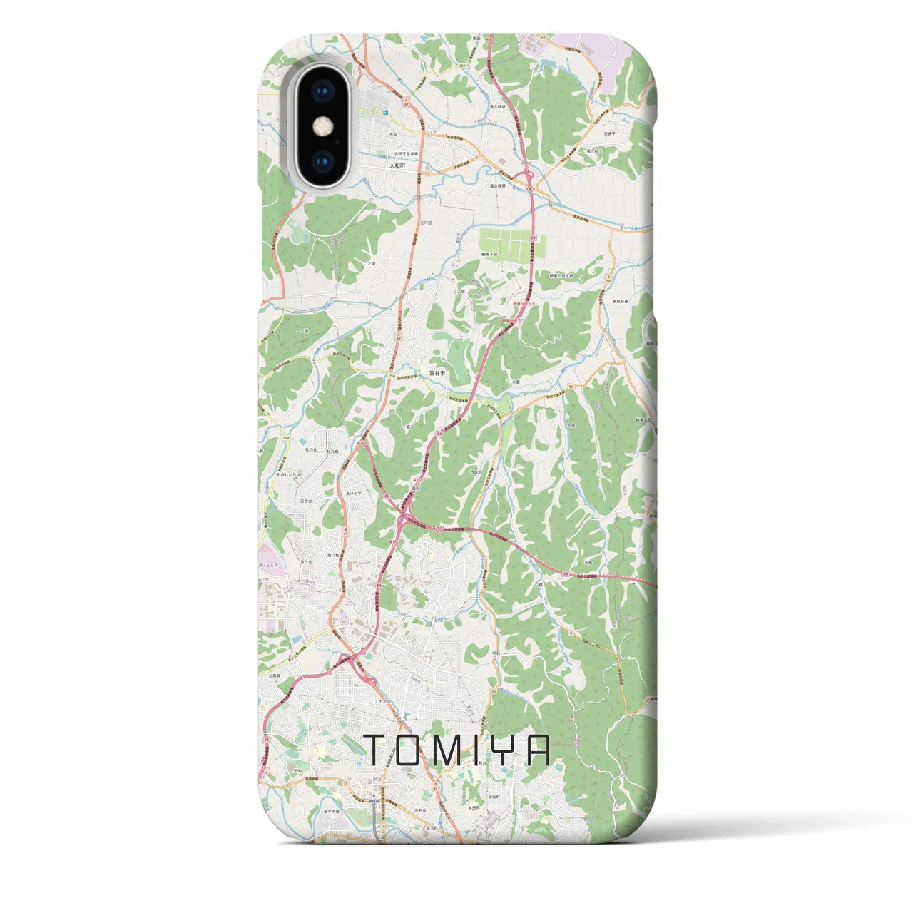 【富谷(宮城県)】地図柄iPhoneケース(バックカバータイプ)