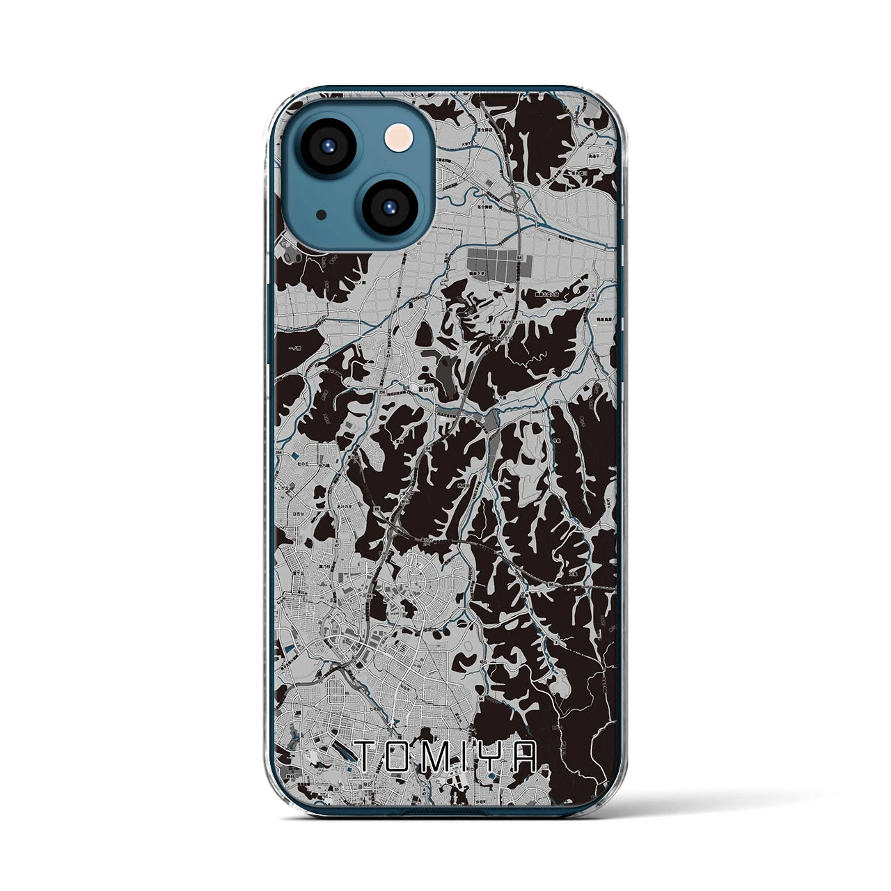 【富谷(宮城県)】地図柄iPhoneケース(クリアタイプ)