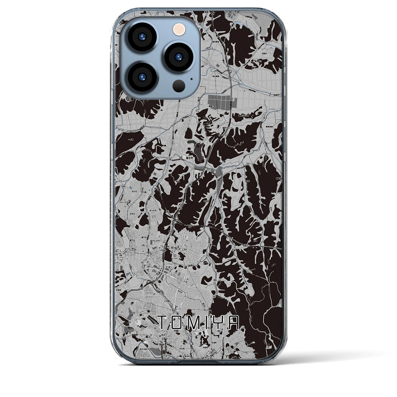 【富谷(宮城県)】地図柄iPhoneケース(クリアタイプ)