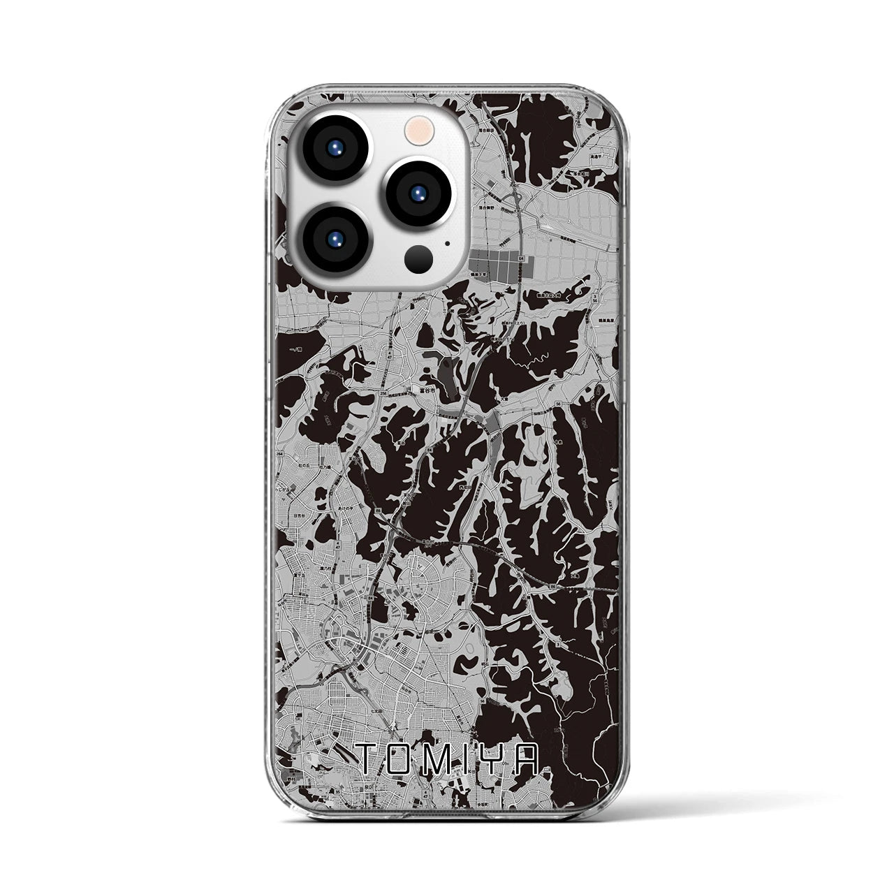 【富谷(宮城県)】地図柄iPhoneケース(クリアタイプ)