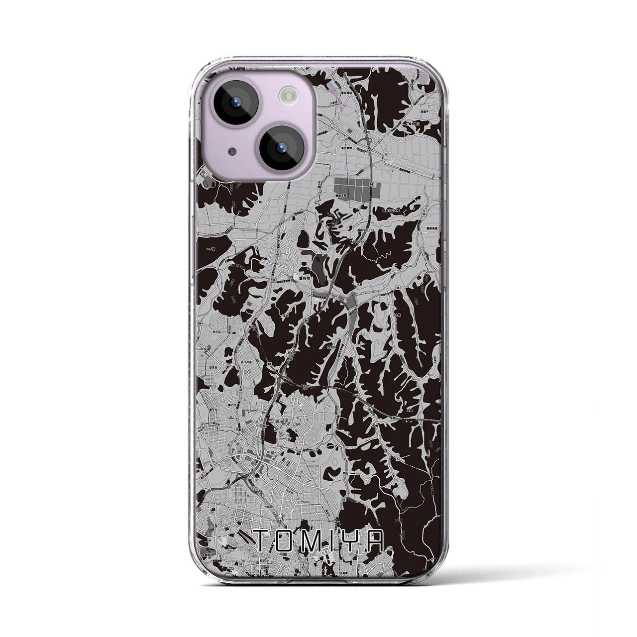 【富谷(宮城県)】地図柄iPhoneケース(クリアタイプ)