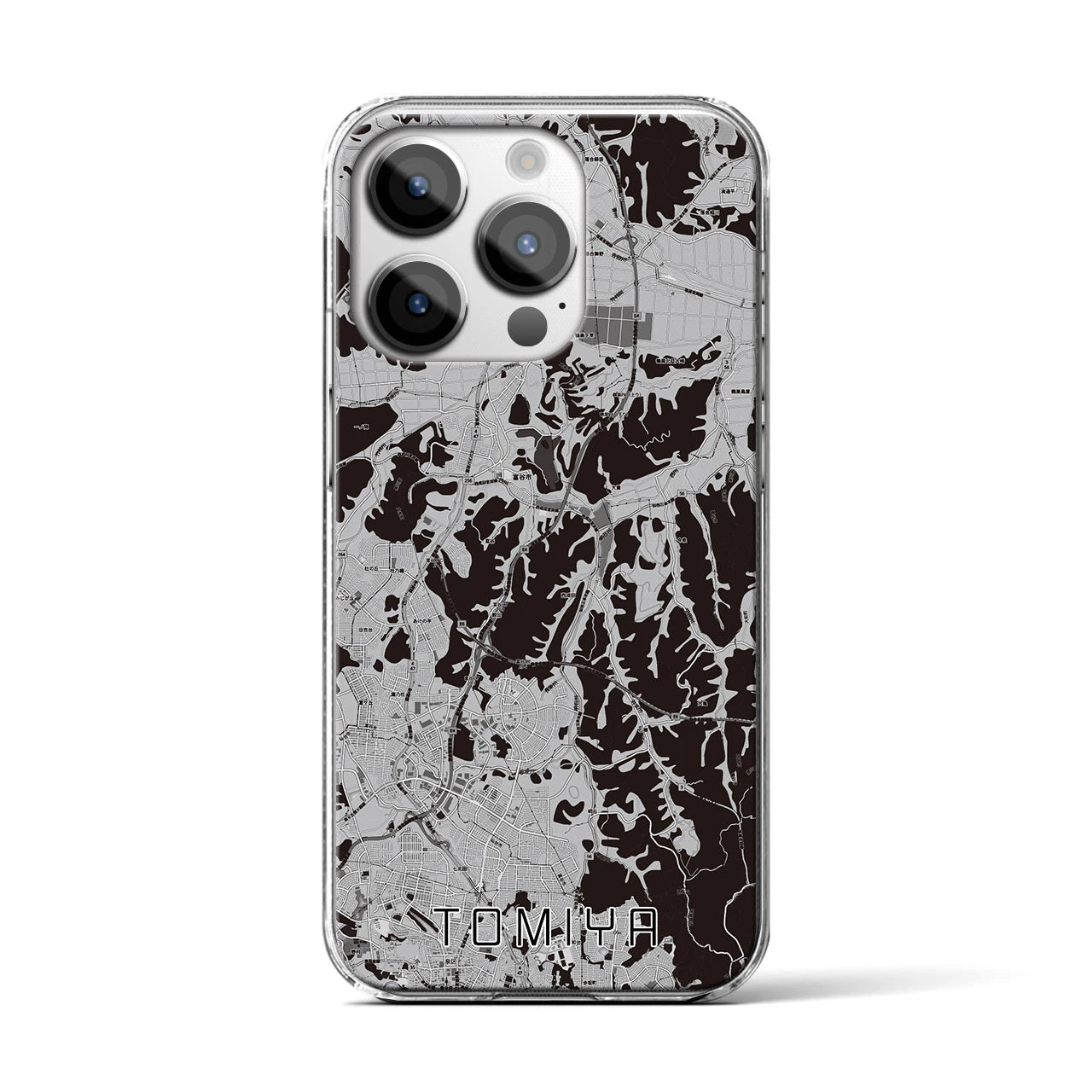 【富谷(宮城県)】地図柄iPhoneケース(クリアタイプ)