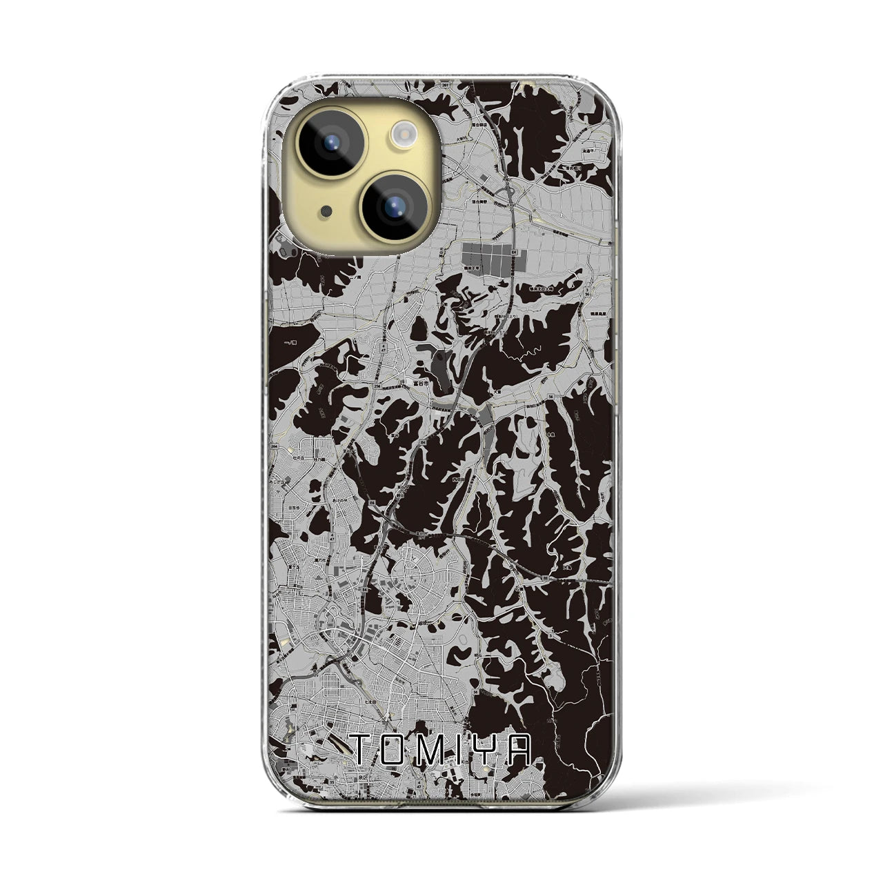 【富谷(宮城県)】地図柄iPhoneケース(クリアタイプ)