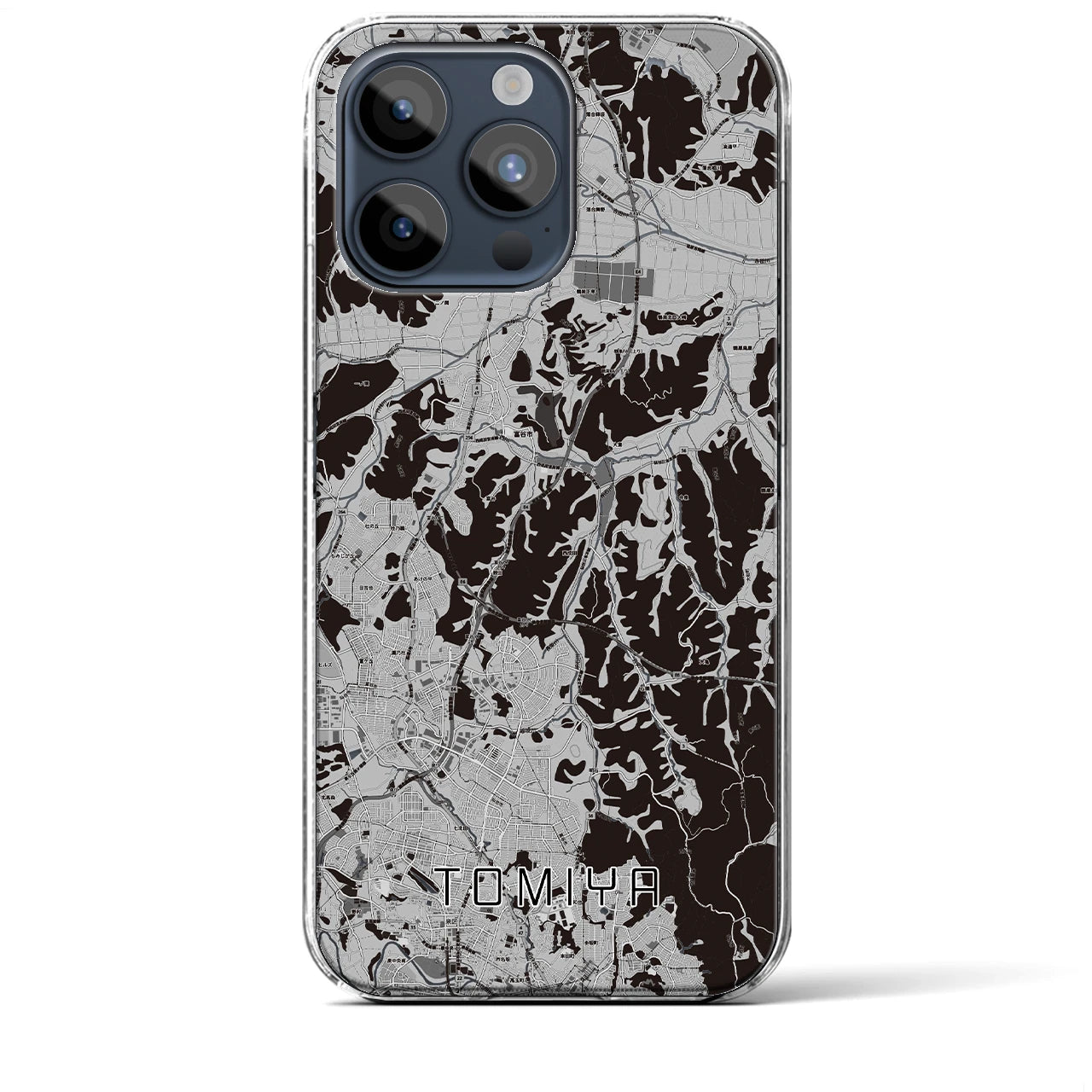 【富谷(宮城県)】地図柄iPhoneケース(クリアタイプ)